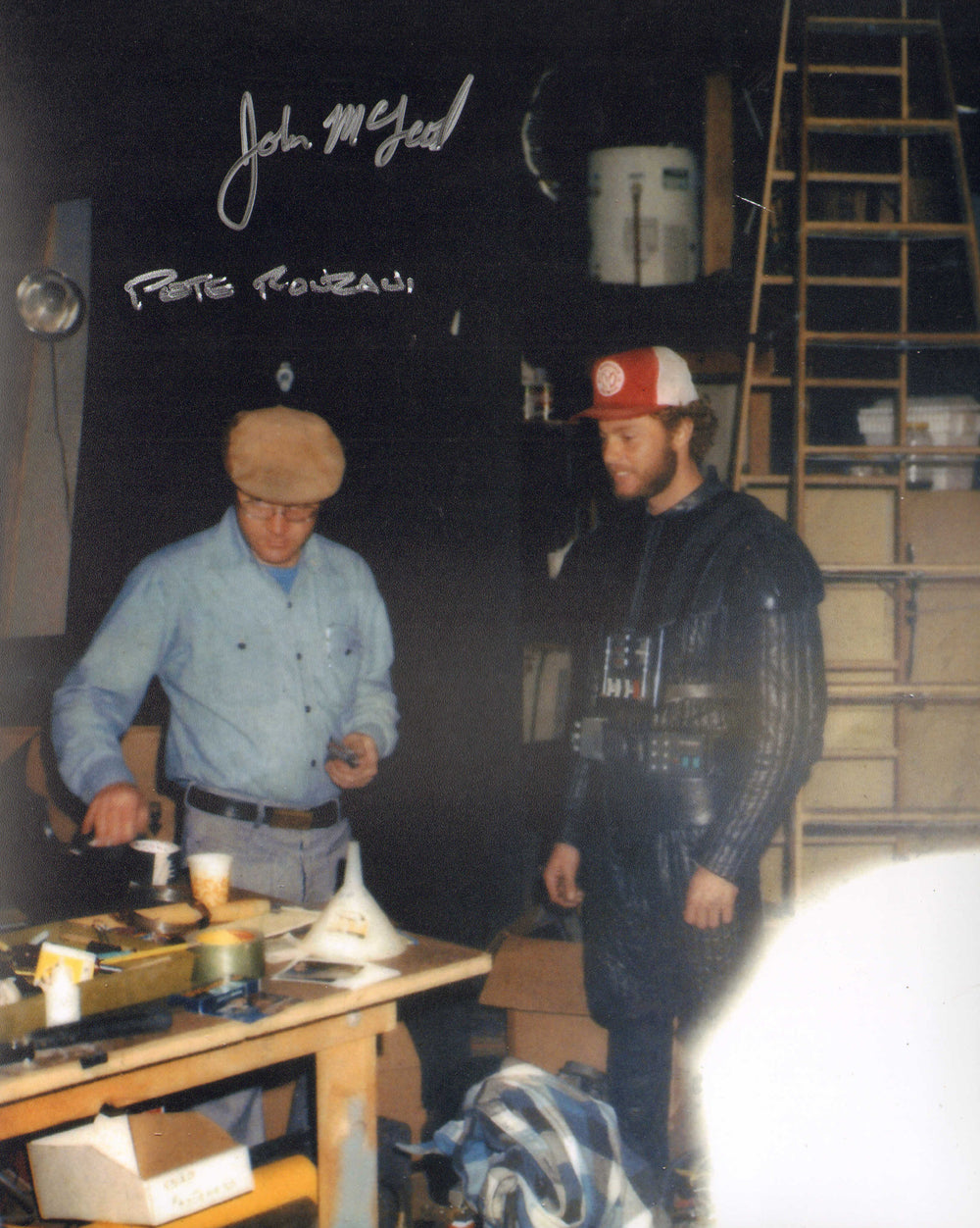 Pete Ronzani & John McLeod Behind the Scenes of Star Wars: Return of the Jedi Signed 8x10 Photo