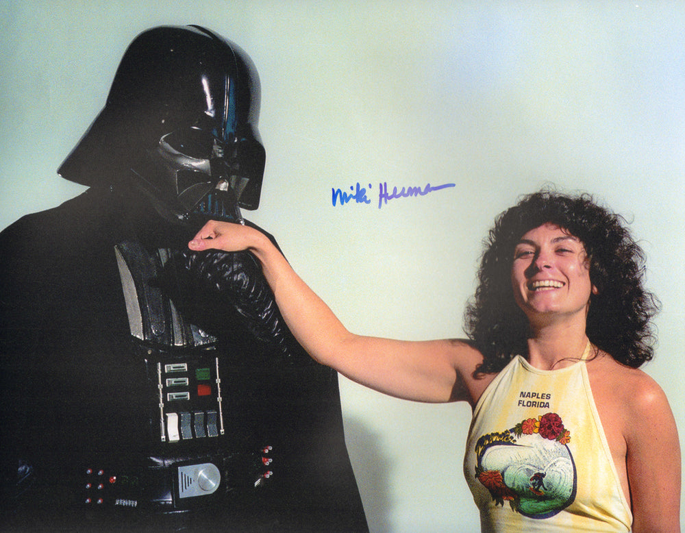 Miki Herman with Darth Vader Behind the Scenes of Star Wars Signed 11x14 Photo
