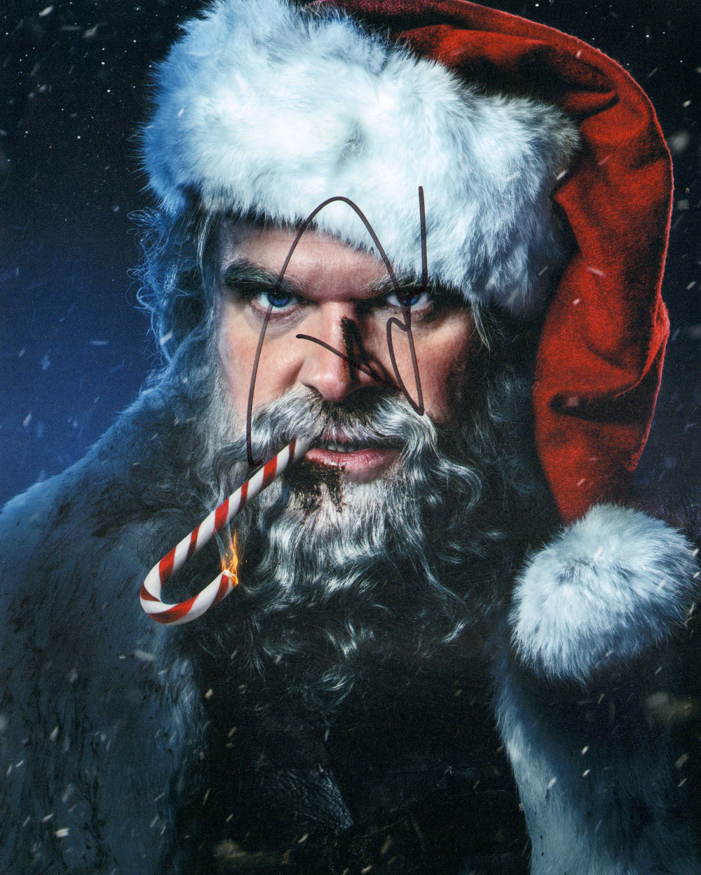 David Harbour as Santa Claus in Violent Night Signed 8x10 Photo