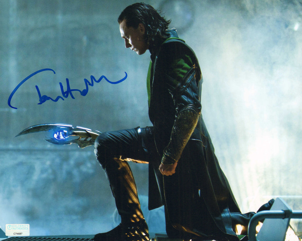 Tom Hiddleston as Loki in The Avengers (Celebrity Authentics) Signed 8x10 Photo