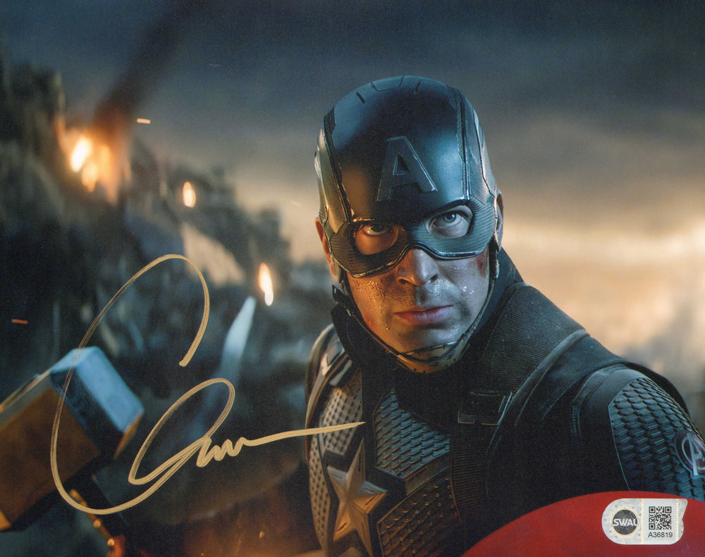 Chris Evans as Captain America in Avengers: Endgame (SWAU) Signed 8x10 Photo