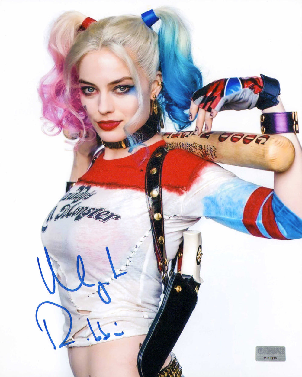 Margot Robbie as Harley Quinn in Suicide Squad (Celebrity Authentics) Signed 8x10 Photo