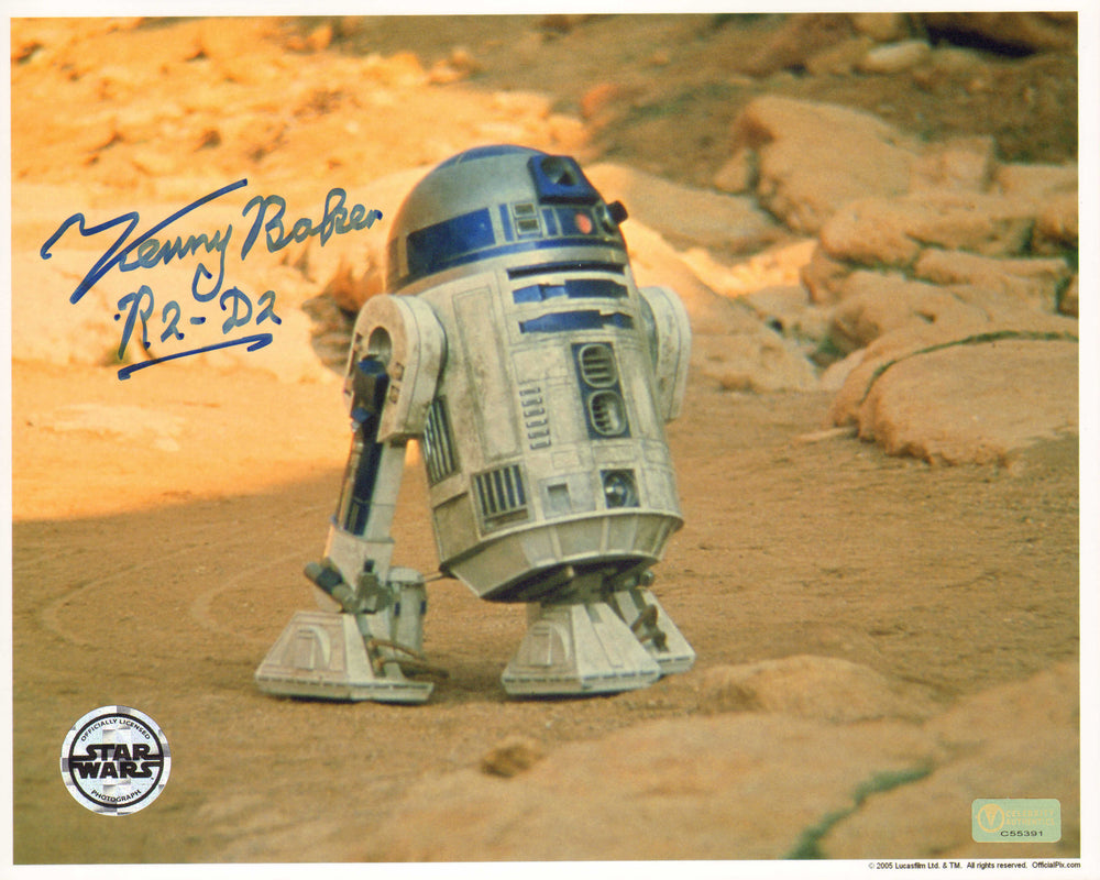 Kenny Baker as R2-D2 in Star Wars: A New Hope (Offical Pix / Celebrity Authentics) Signed 8x10 Photo with Character Name