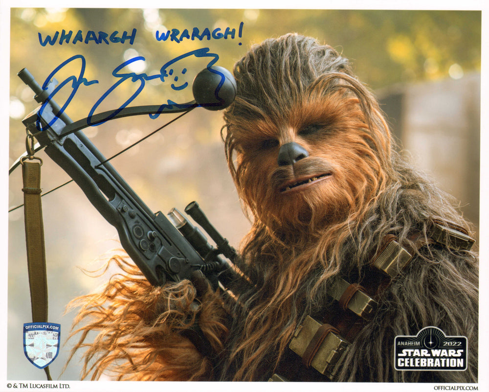 Joonas Suotamo as Chewbacca in Star Wars: The Rise of Skywalker (Official Pix Celebration) Signed 8x10 Photo with Quote