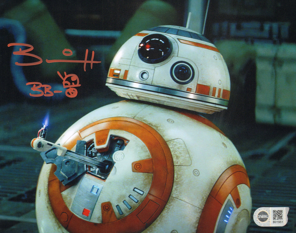 Brian Herring as BB-8 in Star Wars: The Force Awakens (SWAU) Signed 8x10 Photo with Character Name Remark