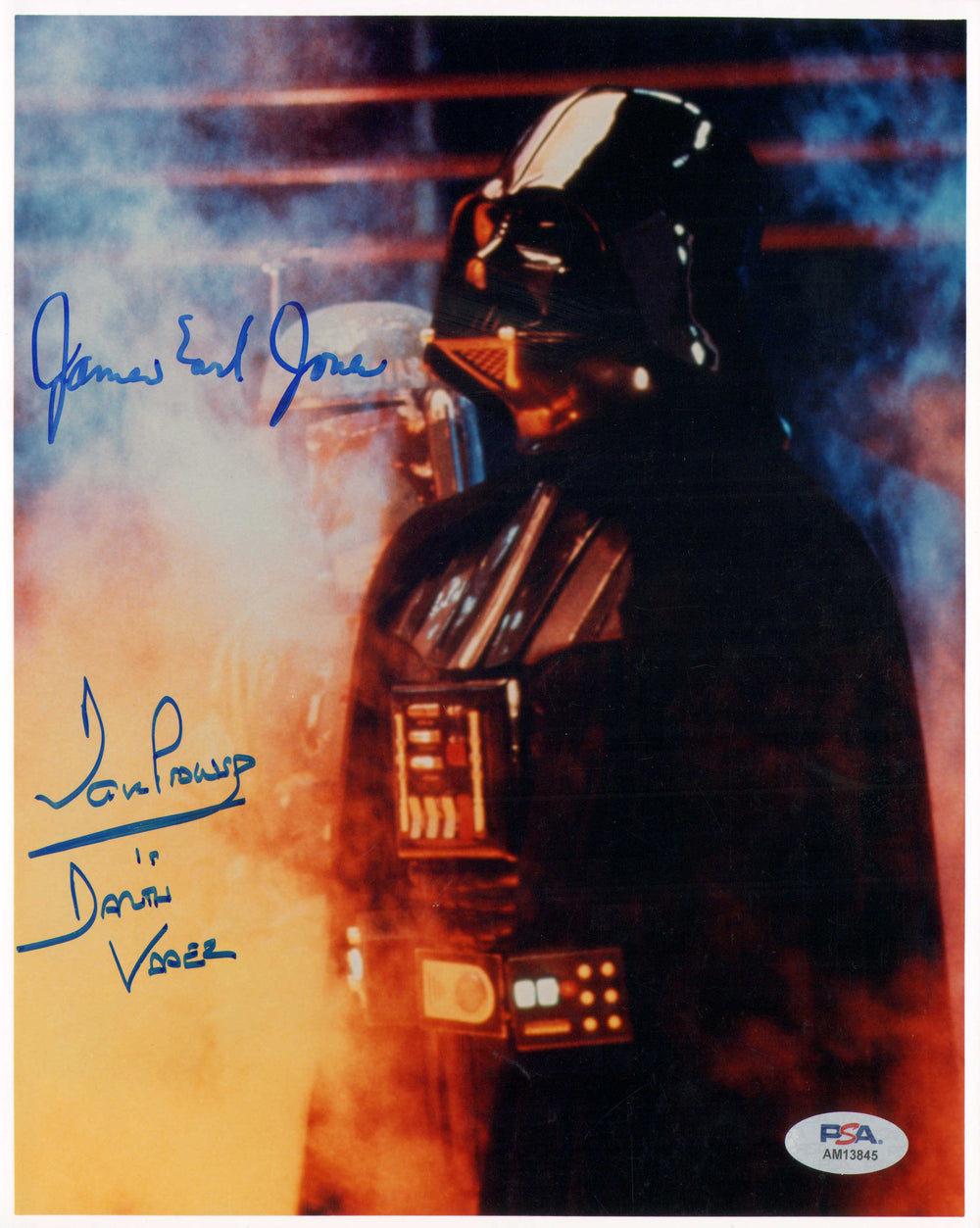 James Earl Jones & Dave Prowse as Darth Vader in Star Wars: The Empire Strikes Back (PSA) Signed 8x10 Photo with Character Name