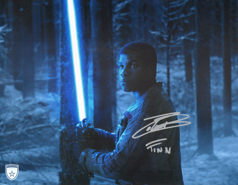 John Boyega as Finn in Star Wars: The Force Awakens (Official Pix) Signed 11x14 Photo with Character Name