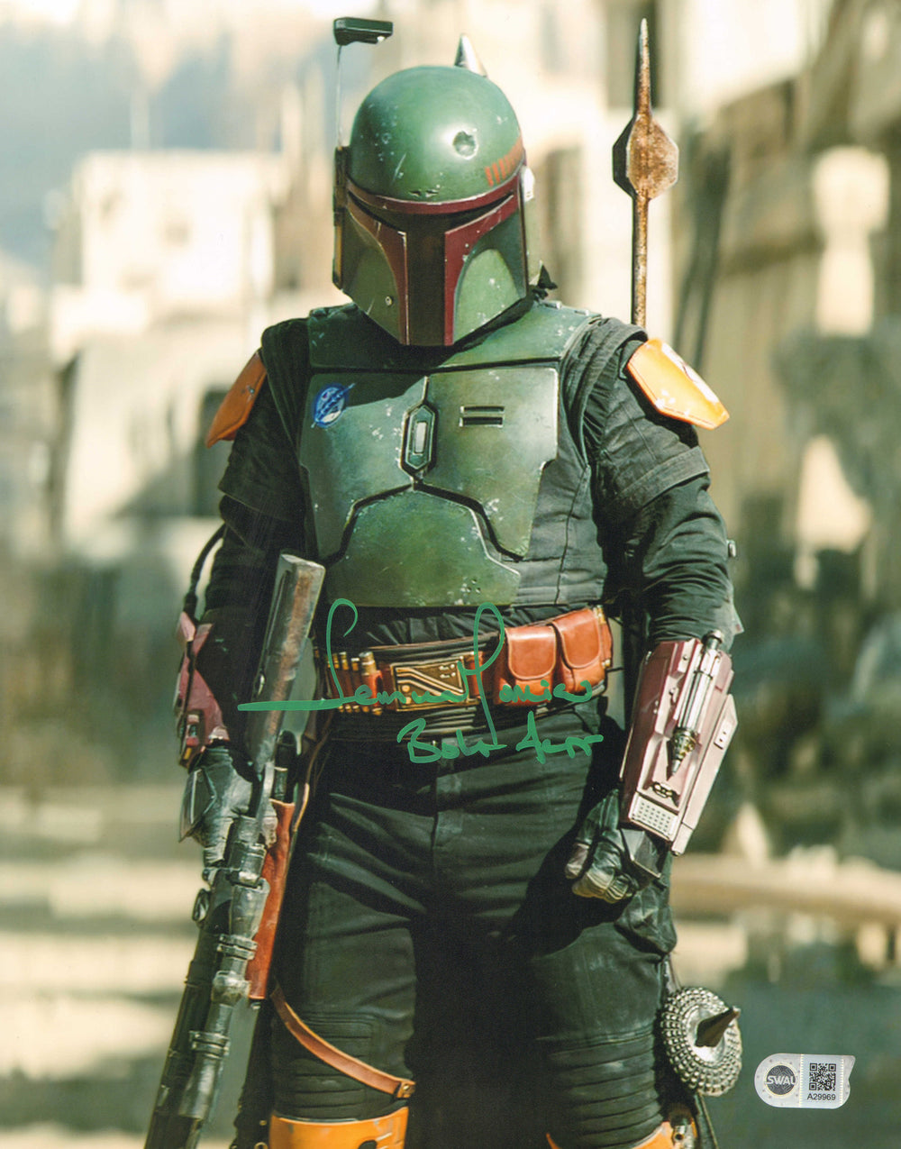 Temuera Morrison as Boba Fett in Star Wars: The Book of Boba Fett (SWAU) Signed 11x14 Photo with Character Name