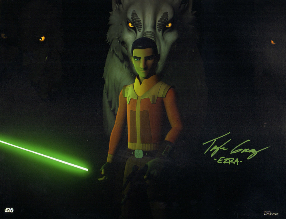 Taylor Gray as Ezra Bridger in Star Wars: Rebels (Topps Star Wars Authentics) Signed 11x14 Photo with Character Name