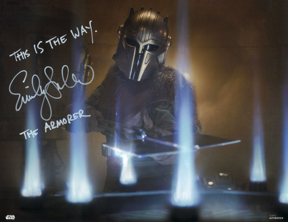 Emily Swallow as the Armorer in Star Wars: The Mandalorian Signed 11x14 Photo with Character Name & Quote