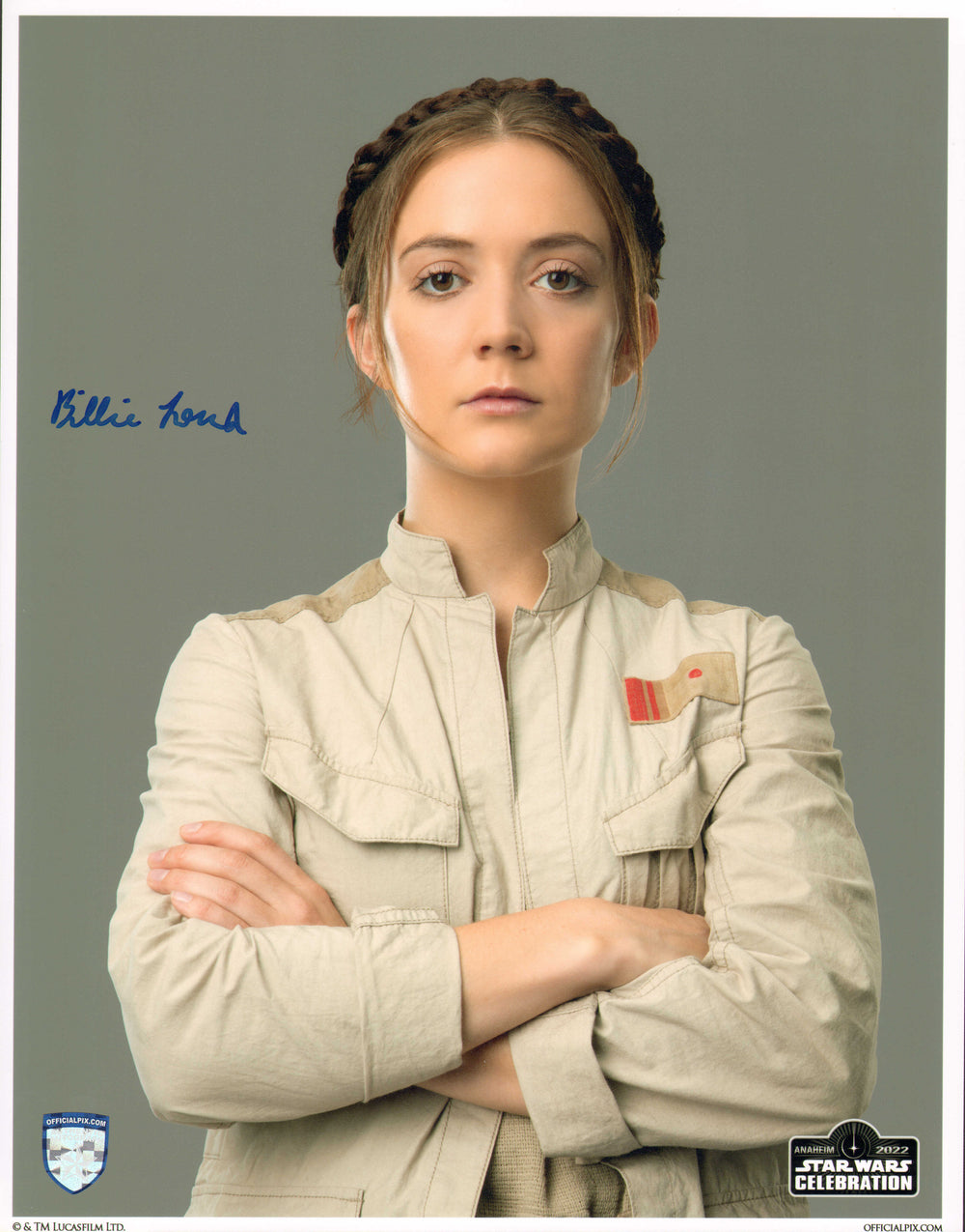 Billie Lourd as Lieutenant Connix in Star Wars: The Last Jedi (Official Pix Celebration) Signed 11x14 Photo