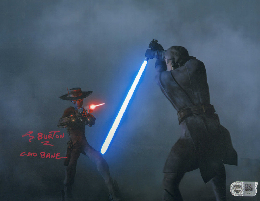 Corey Burton as Cad Bane in Star Wars: The Clone Wars (SWAU) Signed 11x14 Photo with Character Name