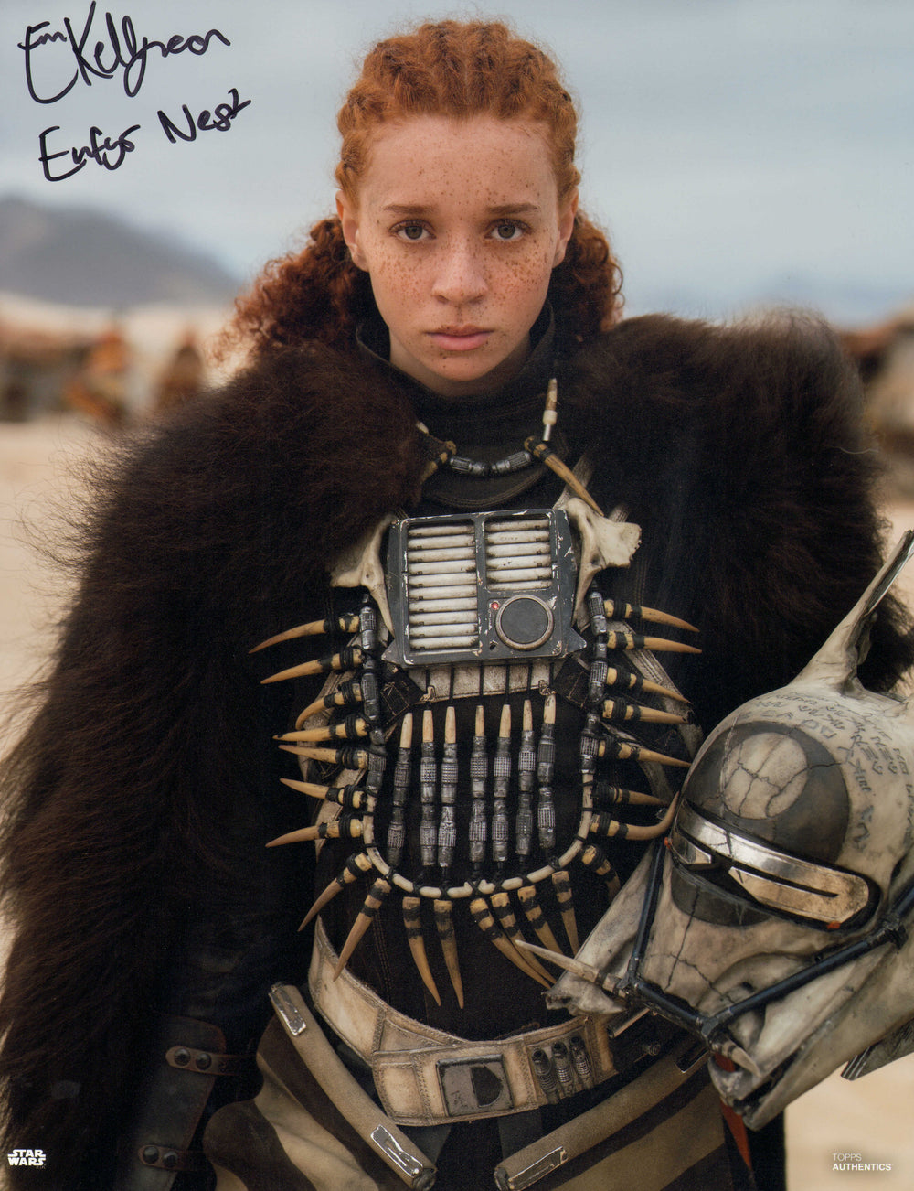 Erin Kellyman as Enfys Nest in Solo: A Star Wars Story (Star Wars Topps Authentics) Signed 11x14 Photo with Character Name