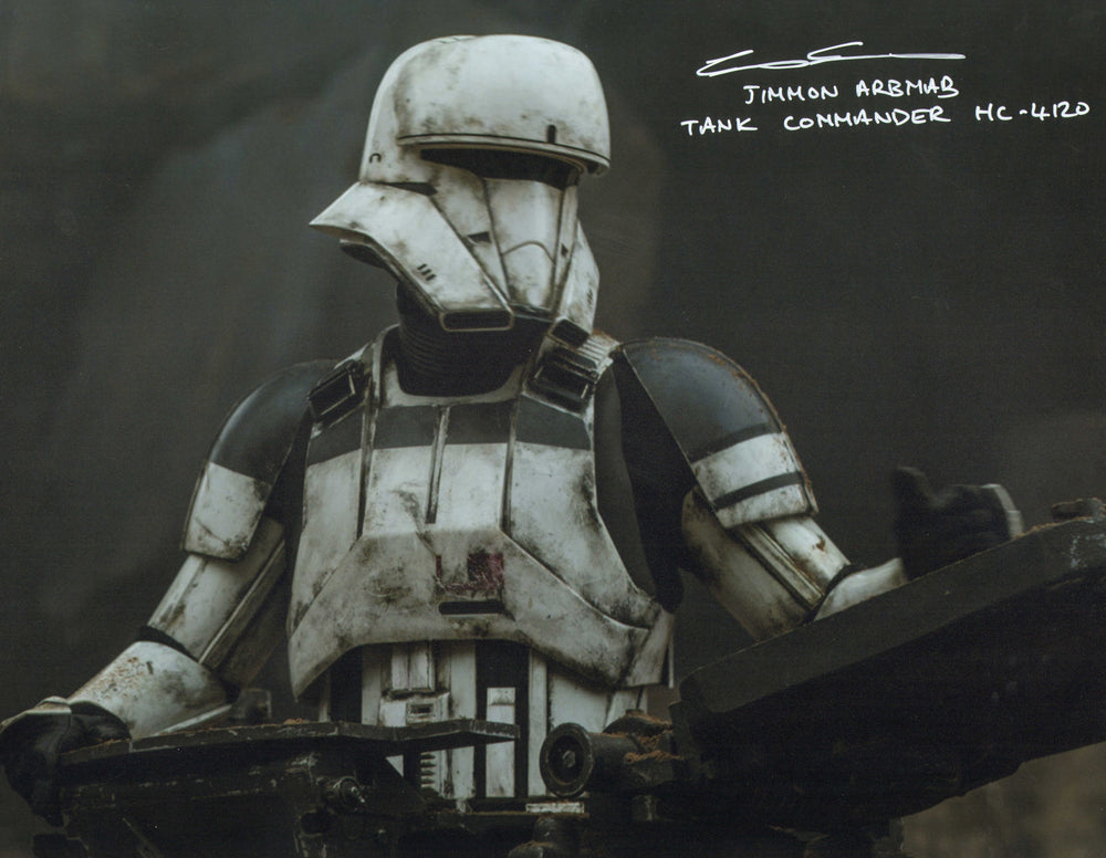 Louis Samms as Jimmon Arbmab in Rogue One: A Star Wars Story (Star Wars Topps Authentics) Signed 11x14 Photo with Character Name