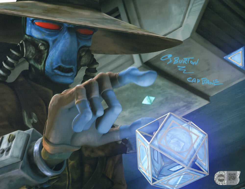 Corey Burton as Cad Bane in Star Wars: The Clone Wars (SWAU) Signed 11x14 Photo with Character Name