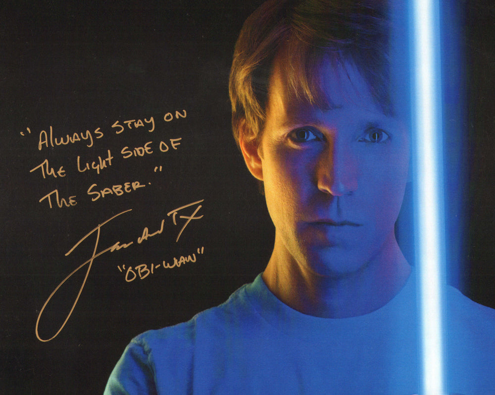 James Arnold Taylor as Obi-Wan Kenobi in Star Wars: The Clone Wars Signed 8x10 Photo with Character Name & Quote