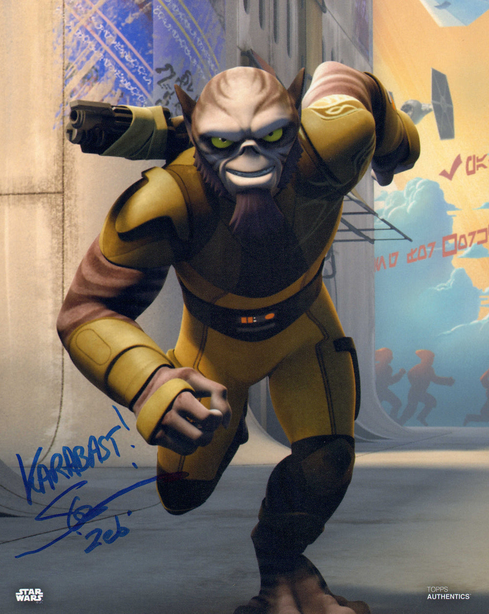 Steve Blum as Garazeb Orrelios in Star Wars: Rebels Signed 8x10 Photo with Character Name & Quote
