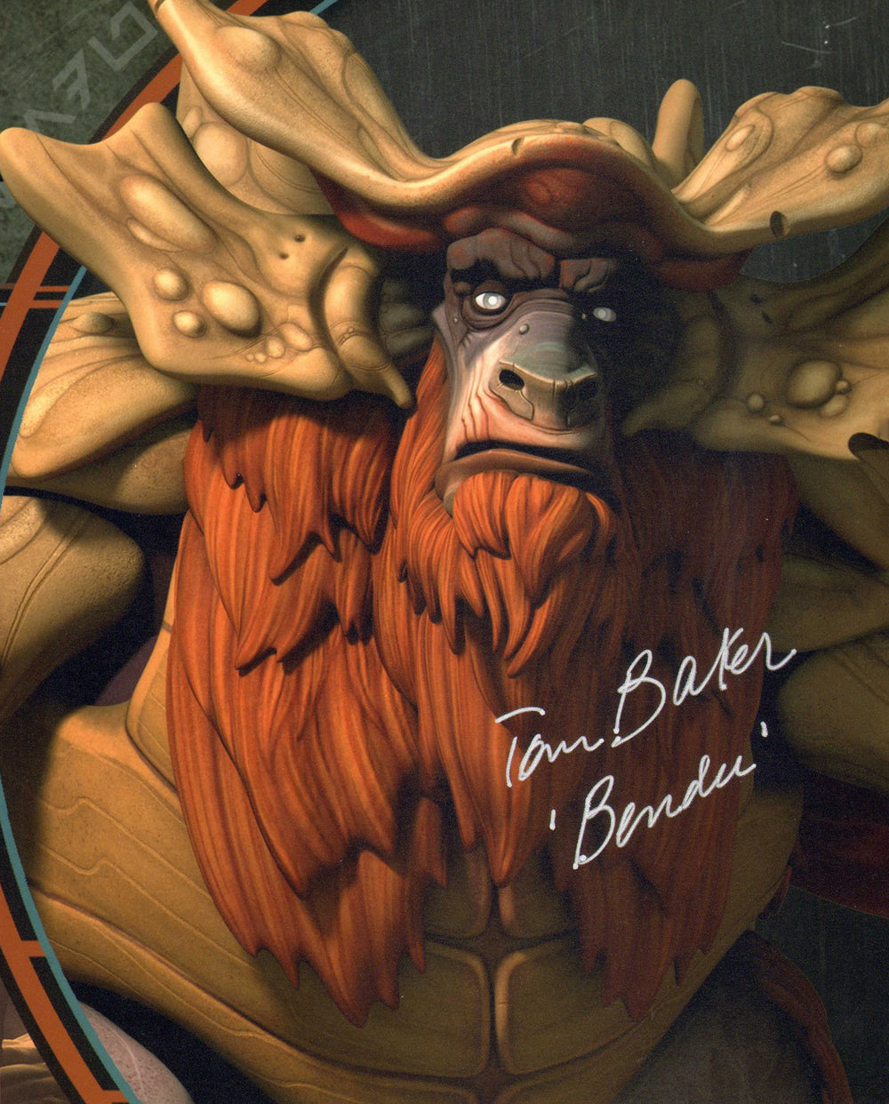 Tom Baker as Bendu in Star Wars: Rebels Signed 8x10 Photo with Character Name