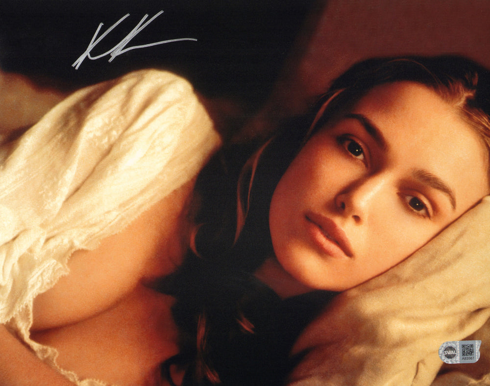 Keira Knightley as Elizabeth Swann in Pirates of the Caribbean: The Curse of the Black Pearl (SWAU) Signed 11x14 Photo