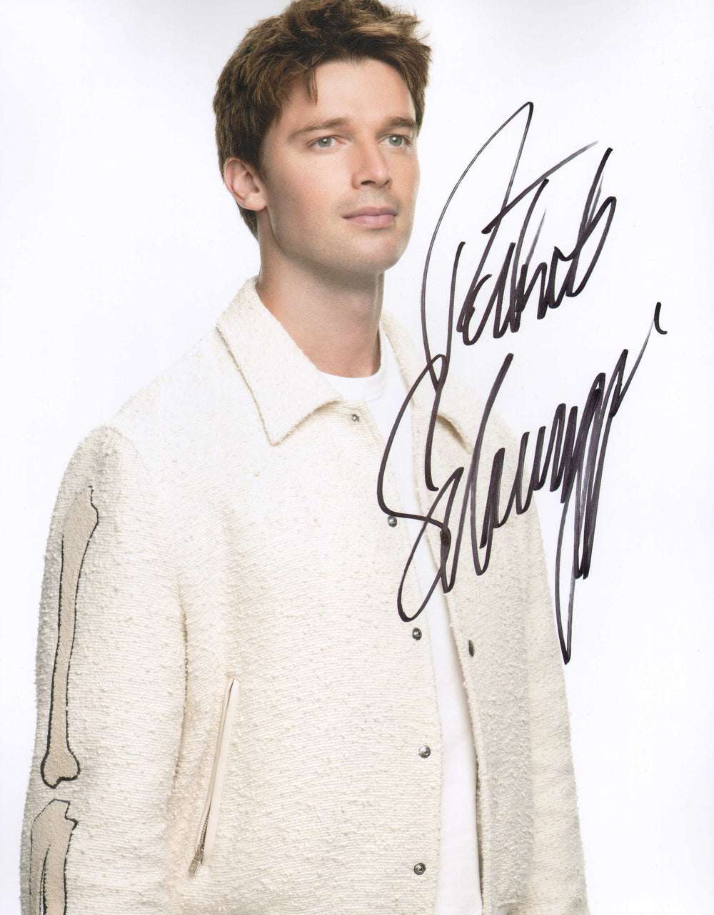 Patrick Schwarznegger from The White Lotus, Gen V, & Grown Ups 2 Signed 11x14 Photo
