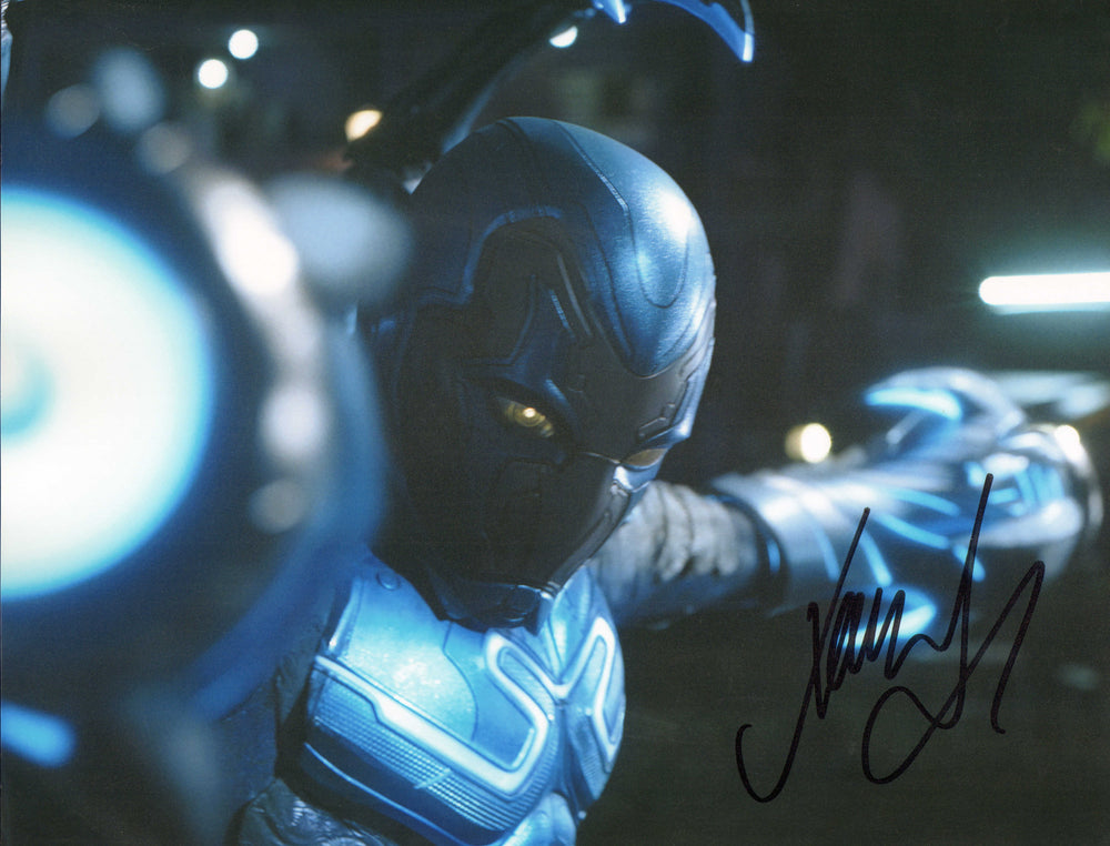 Xolo Maridueña as Blue Beetle in Blue Beetle Signed 11x14 Photo