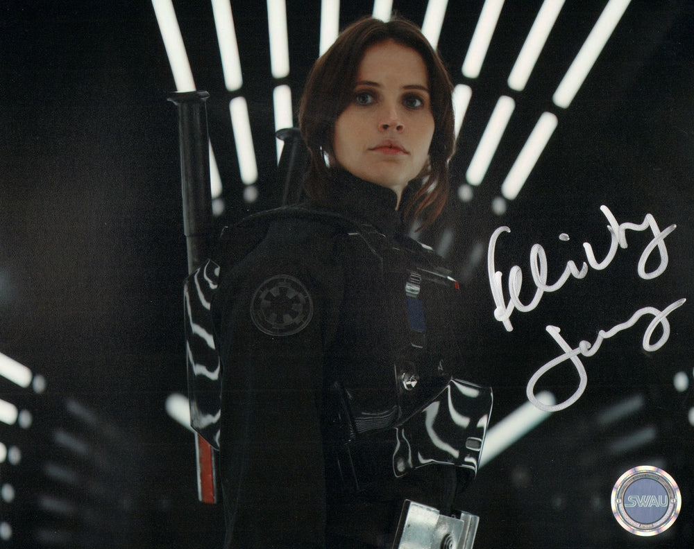 Felicity Jones as Jyn Erso in Rogue One: A Star Wars Story (SWAU) Signed 8x10 Photo