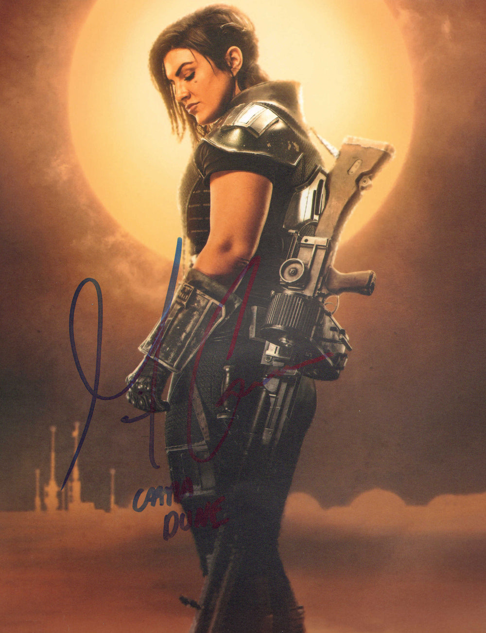 Gina Carano as Cara Dune in Star Wars: The Mandalorian Signed 8x10 Photo with Character Name