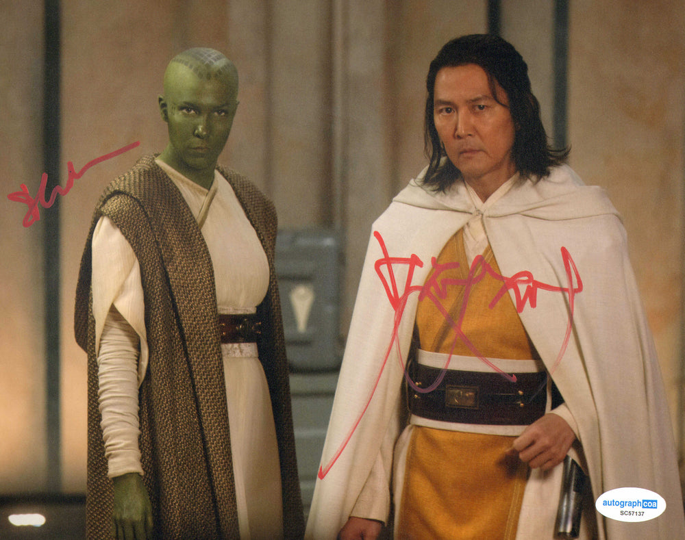 Lee Jung-jae as Sol & Rebecca Henderson as Vernestra Rwoh in Star Wars: The Acolyte Signed 8x10 Photo