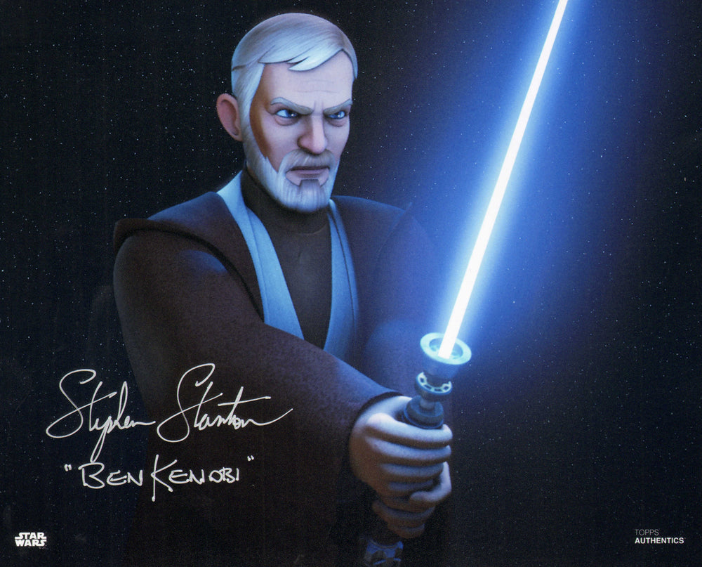 Stephen Stanton as Obi-Wan Kenobi in Star Wars: Rebels Signed 8x10 Photo with Character Name