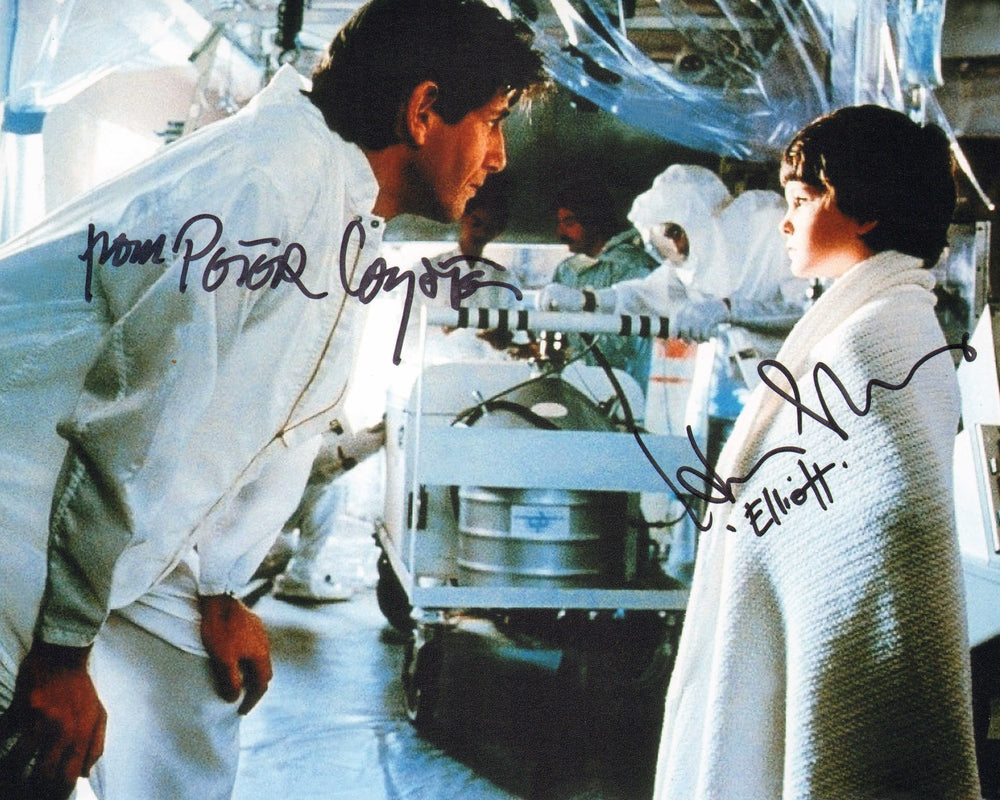 Henry Thomas as Elliot & Peter Coyote as Keys in E.T. the Extra-Terrestrial Signed 8x10 Photo with Character Name