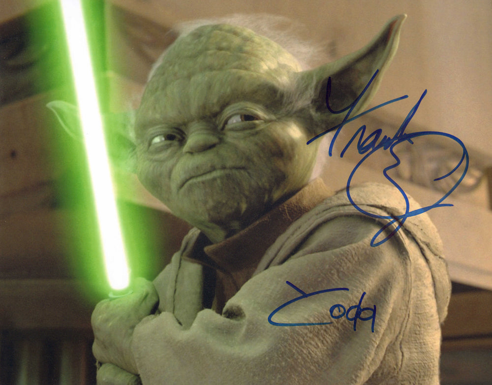Frank Oz as Yoda in Star Wars Episode II: Attack of the Clones Signed 11x14 Photo with Character Name