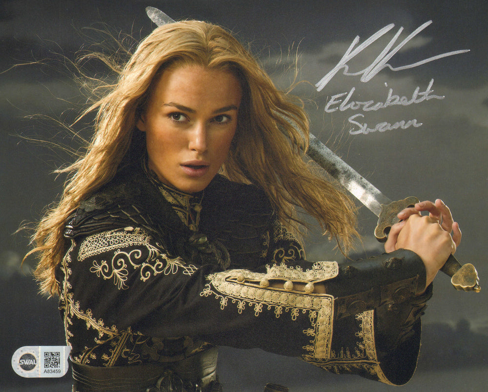 Keira Knightley as Elizabeth Swann in Pirates of the Caribbean: At World's End (SWAU) Signed 8x10 Photo with Character Name