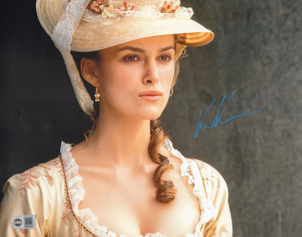 Keira Knightley as Elizabeth Swann in Pirates of the Caribbean: The Curse of the Black Pearl (SWAU) Signed 11x14 Photo