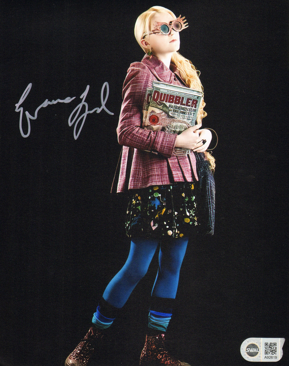 Evanna Lynch as Luna Lovegood in Harry Potter & the Half-Blood Prince (SWAU) Signed 8x10 Photo