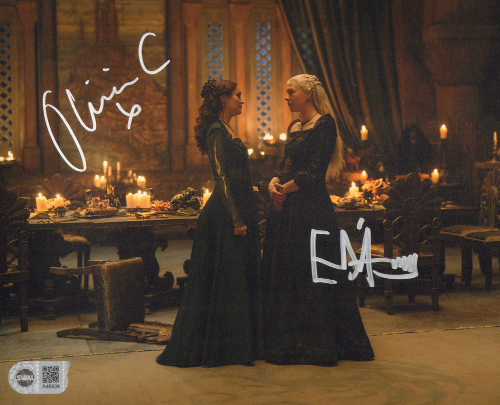 Emma D’Arcy as Princess Rhaenyra Targaryen & Olivia Cooke as Alicent Hightower in HBO's House of the Dragon (SWAU) Signed 8x10 Photo