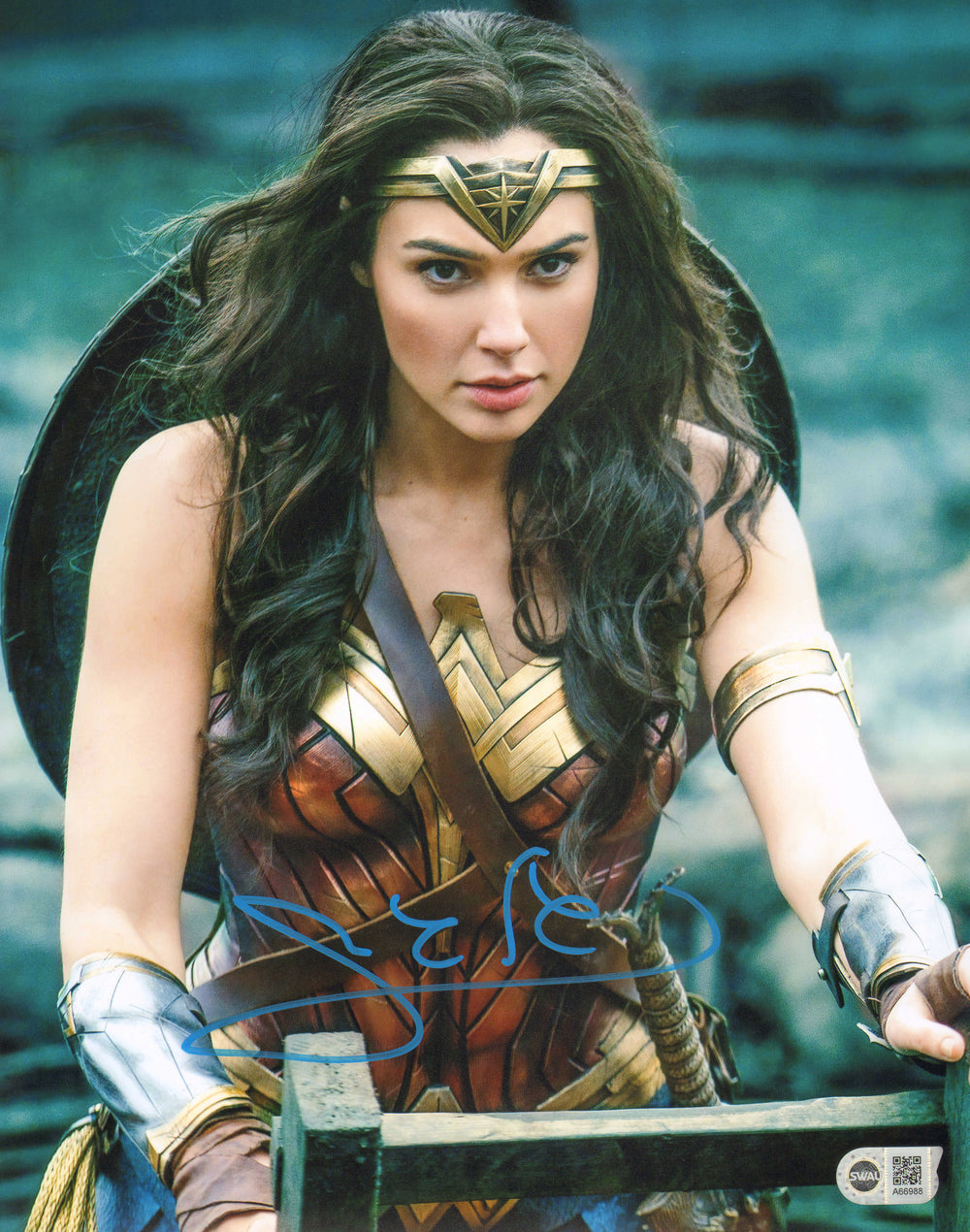 Gal Gadot as Wonder Woman in Wonder Woman (SWAU) Signed 11x14 Photo