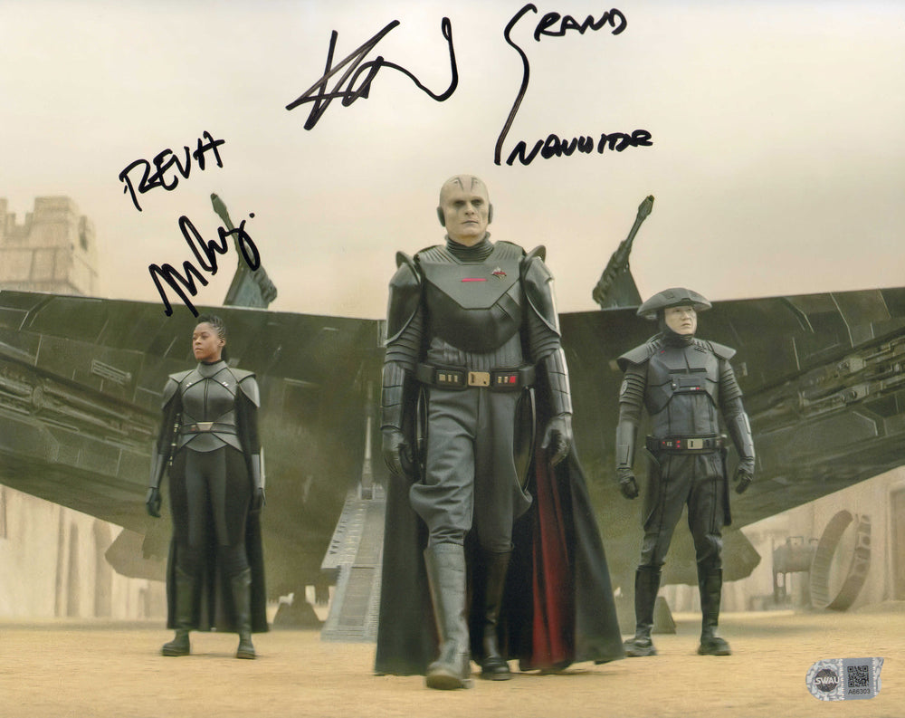 Moses Ingram as Reva & Rupert Friend as the Grand Inquisitor in Star Wars: Obi-Wan Kenobi (SWAU) Signed 11x14 Photo with Character Names