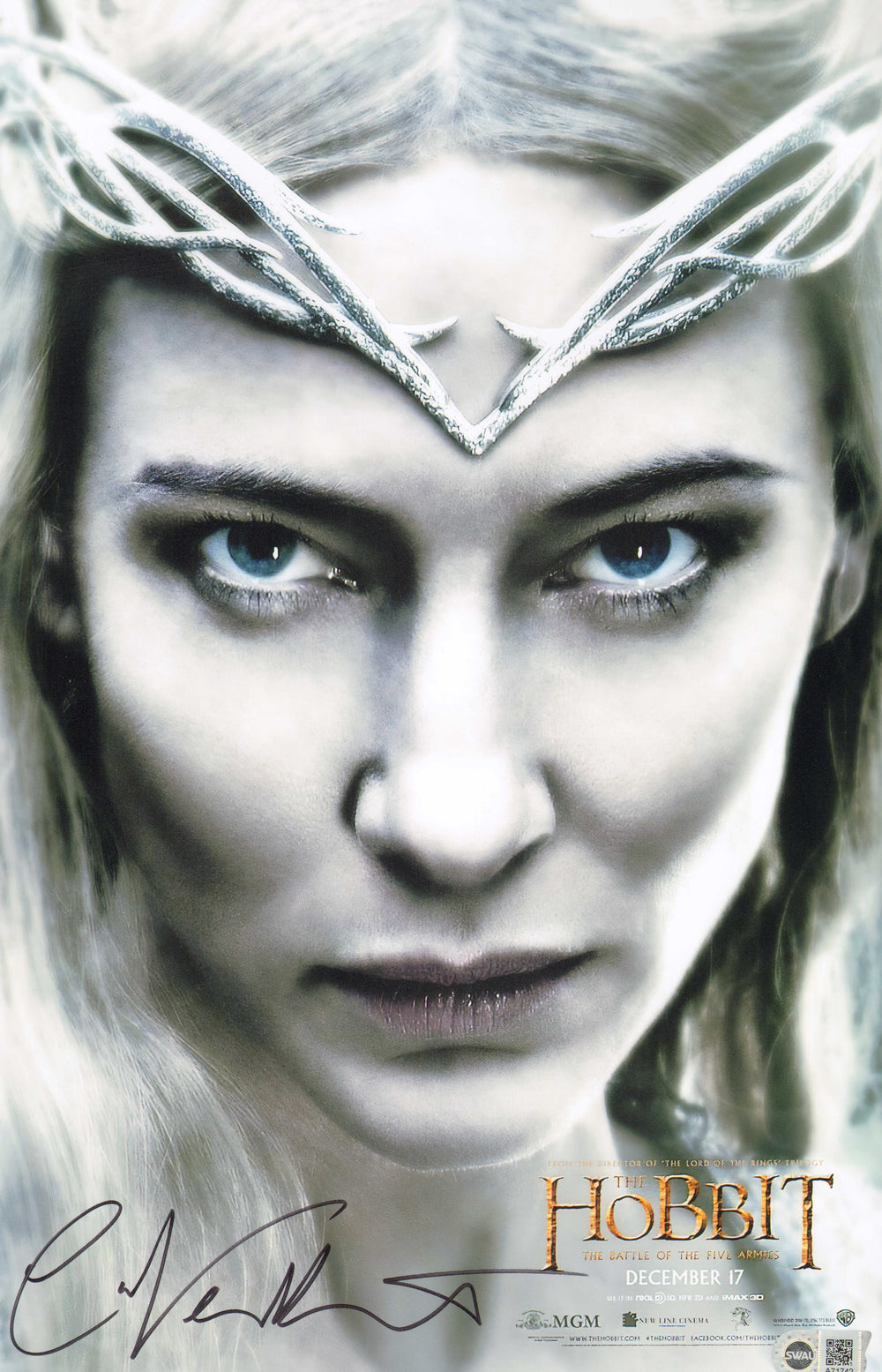 Cate Blanchett as Galadriel in The Hobbit: The Battle of the Five Armies (SWAU) Signed 11x17 Mini Poster