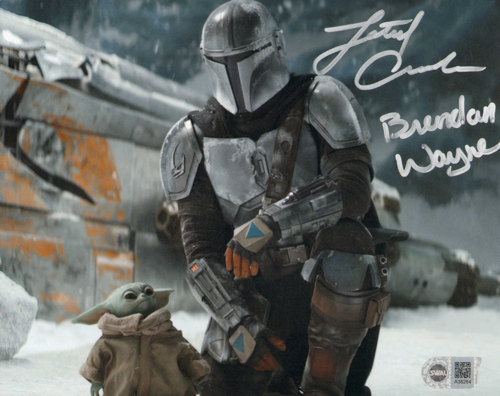 Lateef Crowder & Brendan Wayne as the Mandalorian in Star Wars: The Mandalorian (SWAU) Signed 8x10 Photo