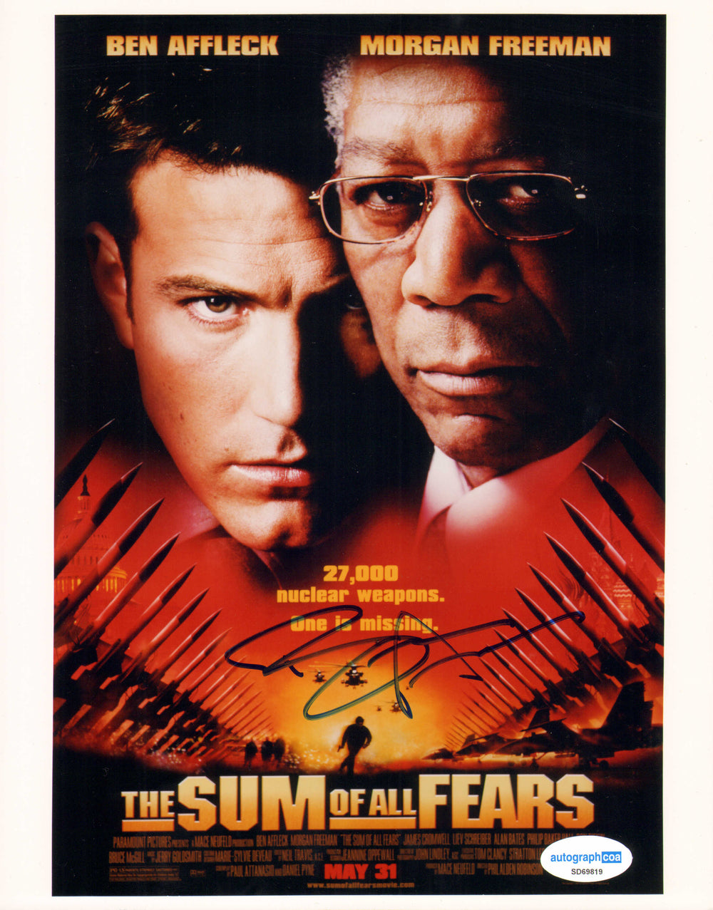 Ben Affleck as Jack Ryan in The Sum of All Fears Signed 8x10 Photo