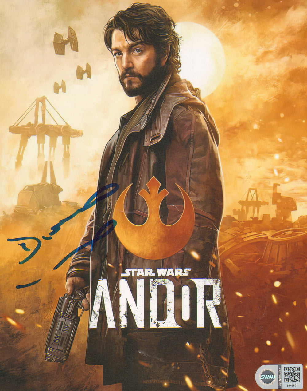 Diego Luna as Cassian Andor in Star Wars: Andor (SWAU) Signed 8x10 Photo
