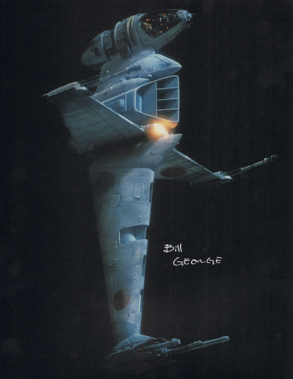 Bill George B-wing Fighter Designer of Star Wars: Return of the Jedi Signed 11x14 Photo