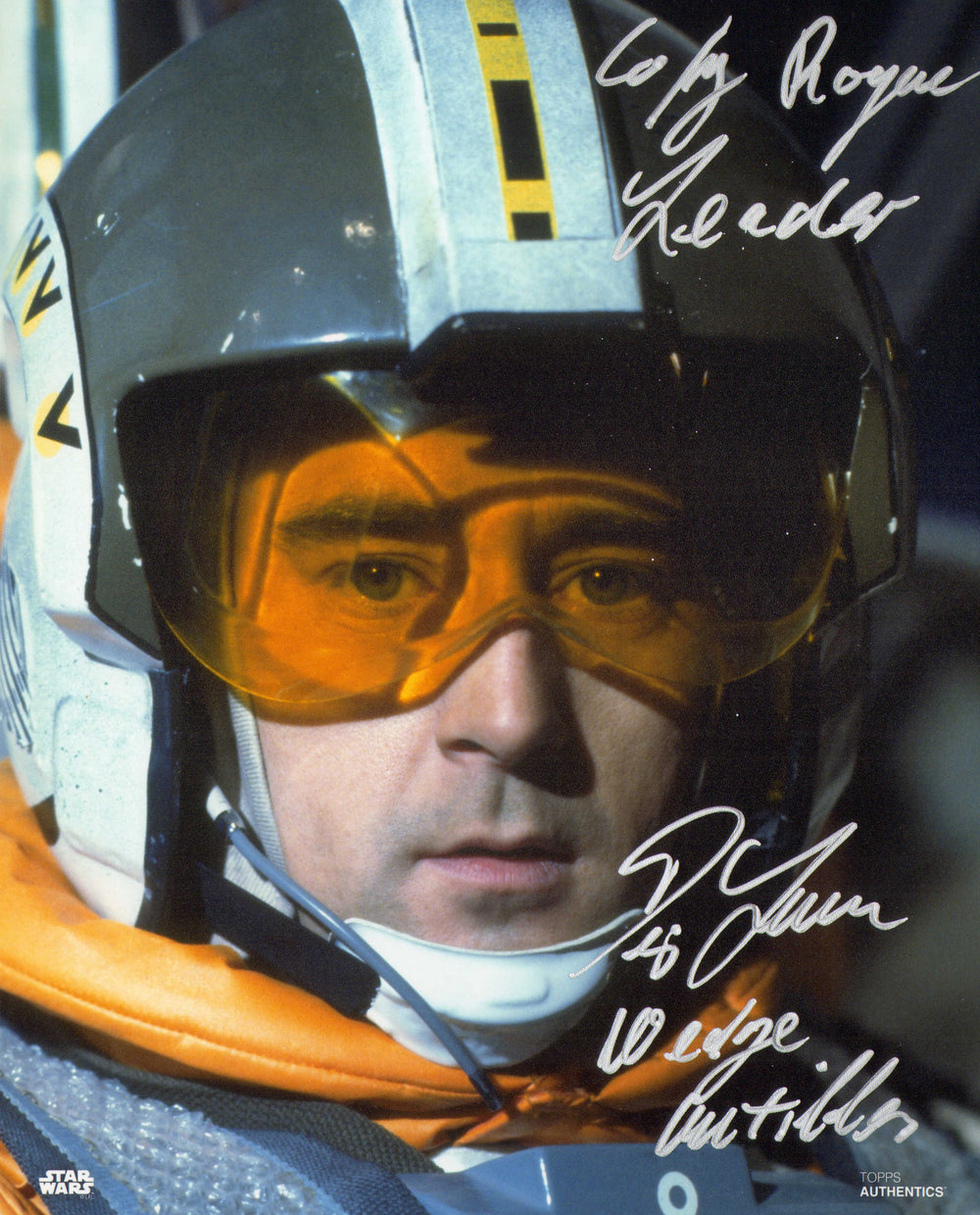 Denis Lawson as Wedge Antilles in Star Wars: The Empire Strikes Back Signed 8x10 Photo with Character Name & Quote