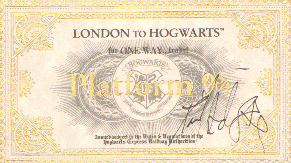 Daniel Radcliffe as Harry Potter in Harry Potter Hogwarts Express Prop Replica Train Ticket