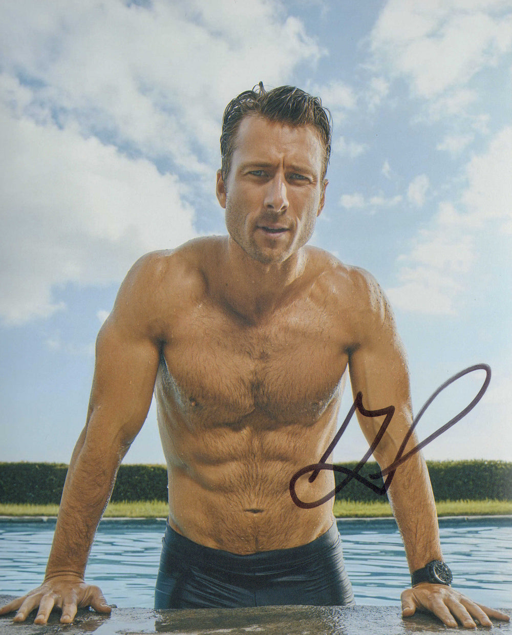 Glen Powell from Top Gun: Maverick, Running Man, Twiaters, & Anyone But You Signed 8x10 Photo