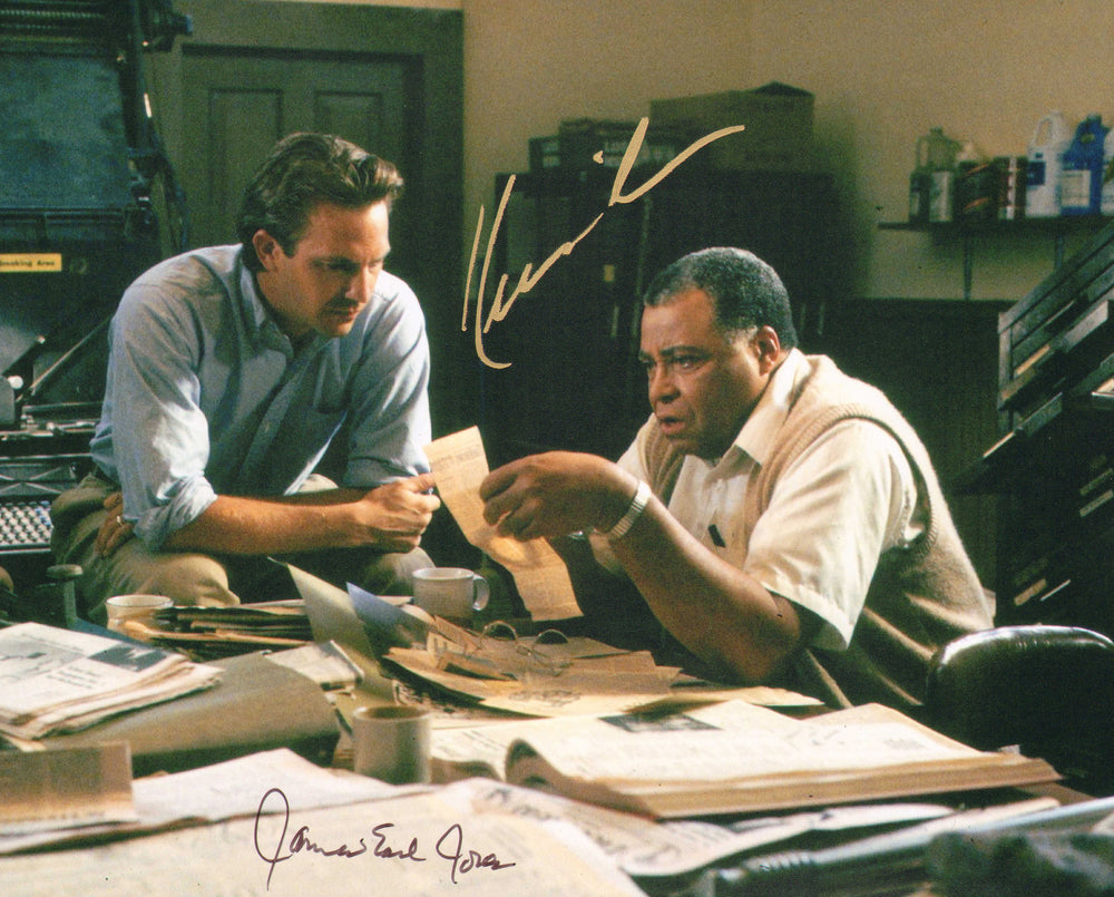 Kevin Costner as Ray Kinsella & James Earl Jones as Terence Mann in Field of Dreams (SWAU) Signed 8x10 Photo