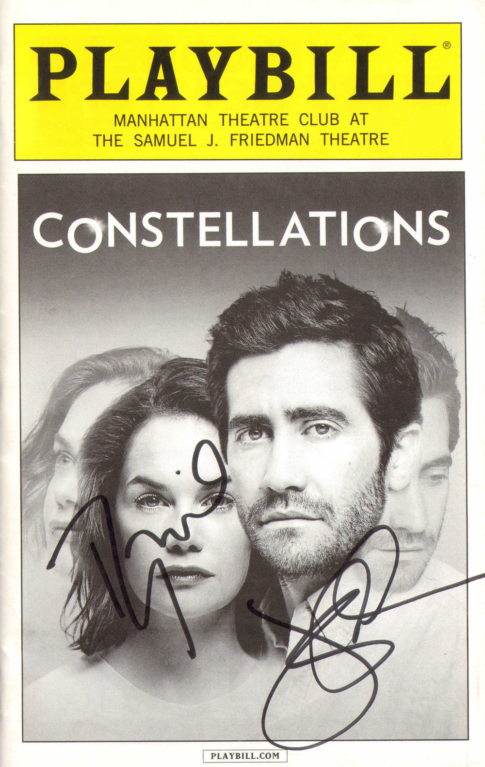 Constellations (JSA) Broadway Playbill Signed by Jake Gyllenhal & Ruth Wilson
