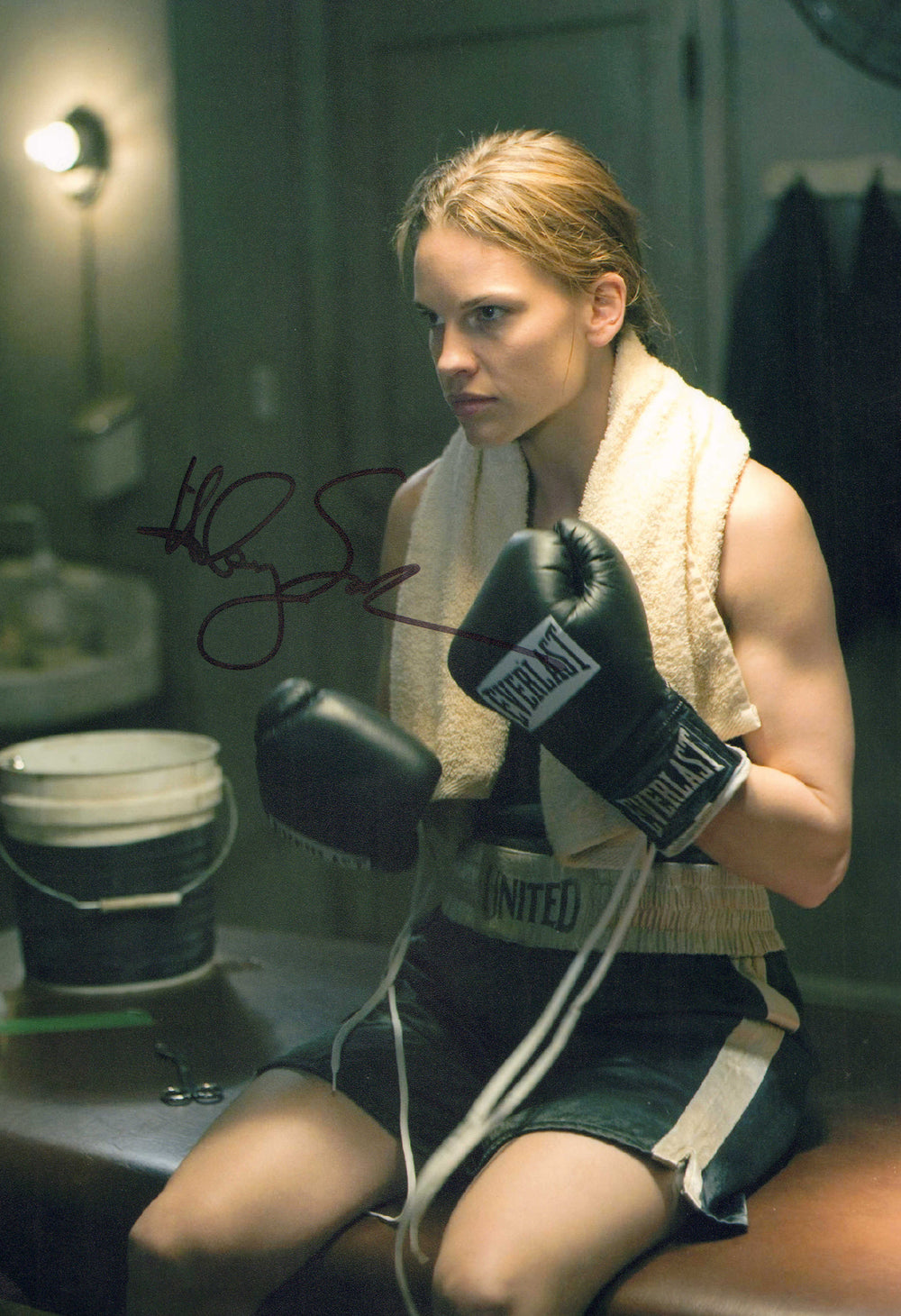 Hilary Swank as Maggie Fitzgerald in Million Dollar Baby Signed 8x12 Photo
