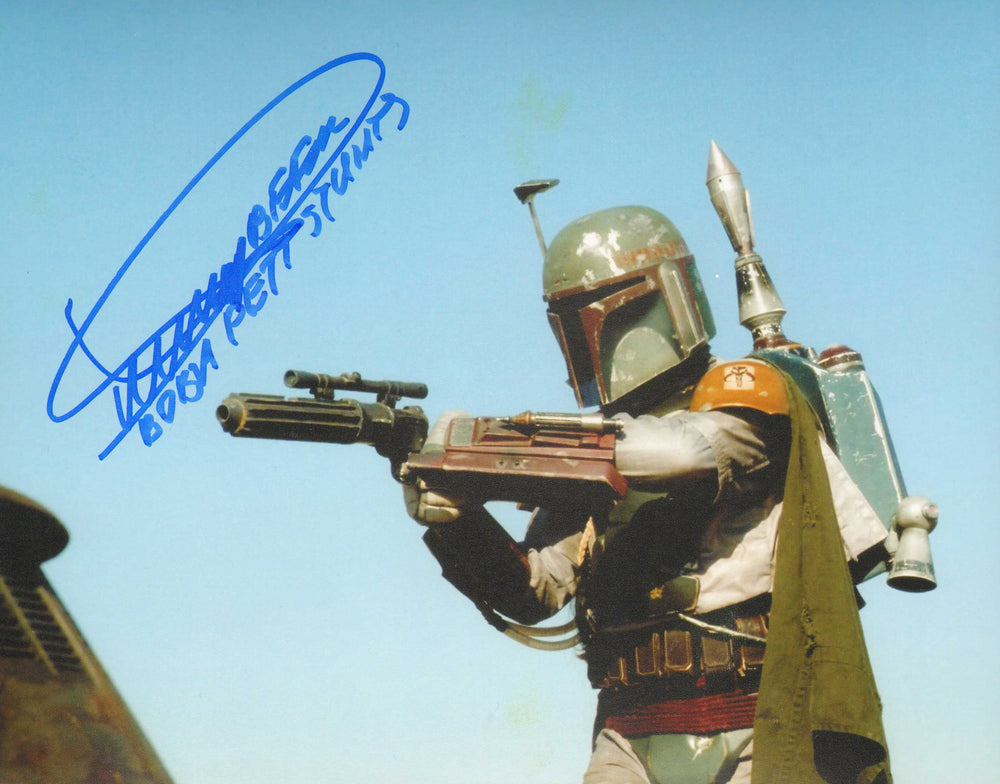 Dickey Beer as Boba Fett Stuntman in Star Wars: Return of the Jedi Signed 8x10 Photo with Character Name