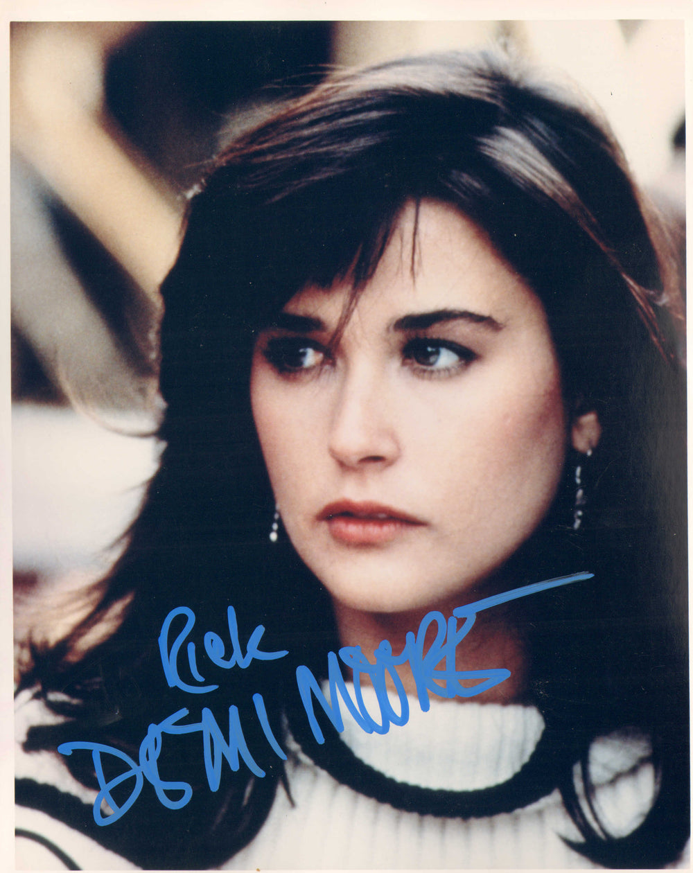 Demi Moore as Debbie Sullivan in About Last Night Signed 8x10 Photo